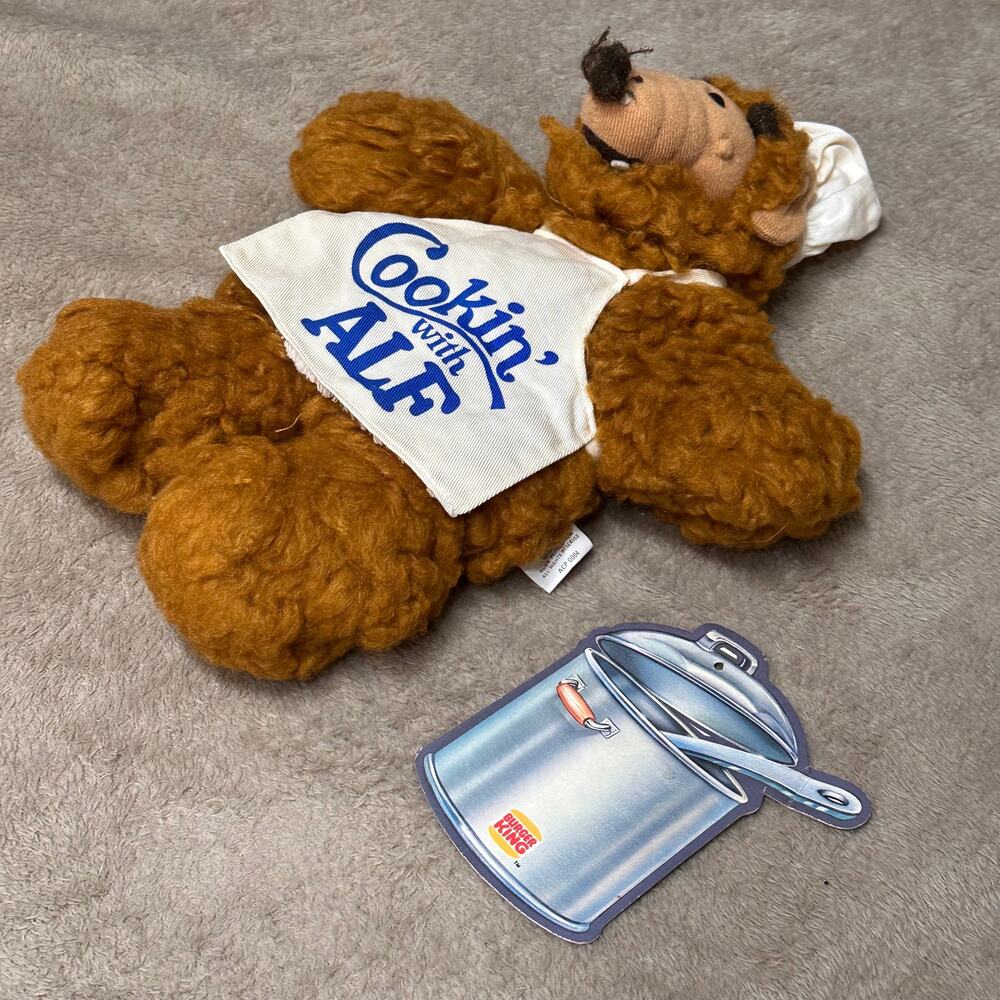 Vintage 80s ALF Plush Cookin With Alf Burger King Puppet Toy - Picture 5 of 5